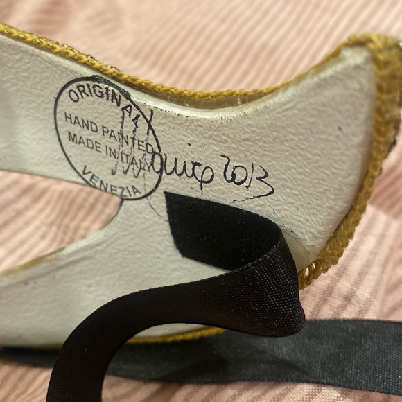 Beautiful “maschera del galone” Venetian mask signed and stamped - Picture 4 of 5